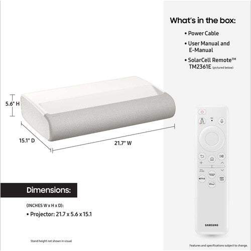 Samsung The Premiere LPU9D 2500-Lumen UHD 4K Ultra Short-Throw Laser Smart Home Theater Projector SP-LPU9DSAXXZA SP-LPU9DS