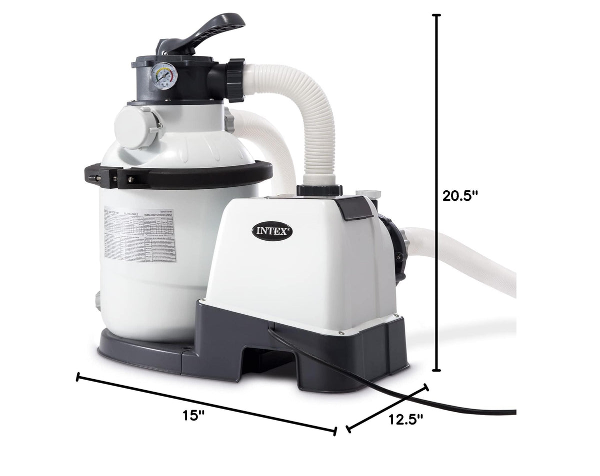 INTEX Krystal Clear 1,500 GPH Sand Filter Pump for Above Ground Pools