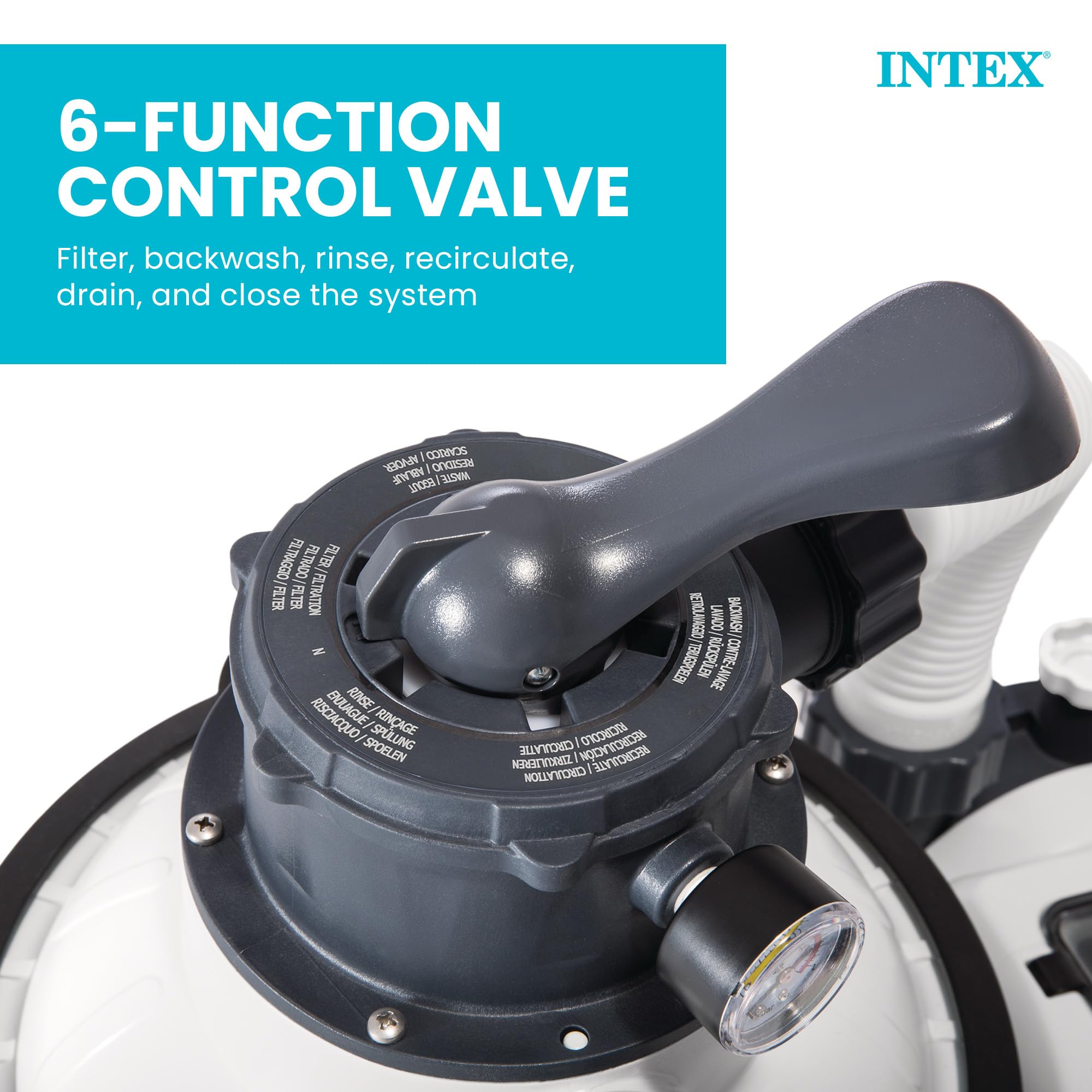 INTEX Krystal Clear 1,500 GPH Sand Filter Pump for Above Ground Pools