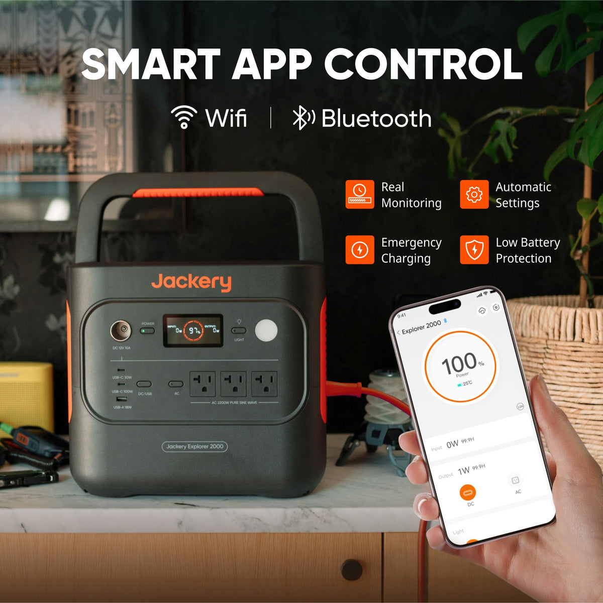 Jackery Explorer 2000 v2 Portable Power Station, 2042Wh, 2200W AC Output