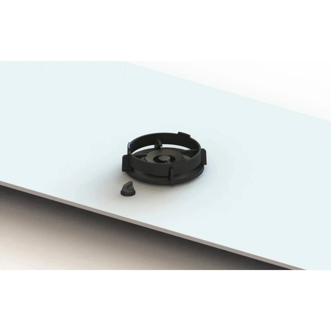 Pitt Cooking Azuma Black Edition AZUMA1BTNG 12 Inch Modular Gas Cooktop with 650-17,000 BTU, Single Burner, Double-Enamel Cast Iron Pan Supports, Controlled Power, Easy-to-Clean Parts, Safety Shut-Off Control: Black / Top Knobs / Natural Gas