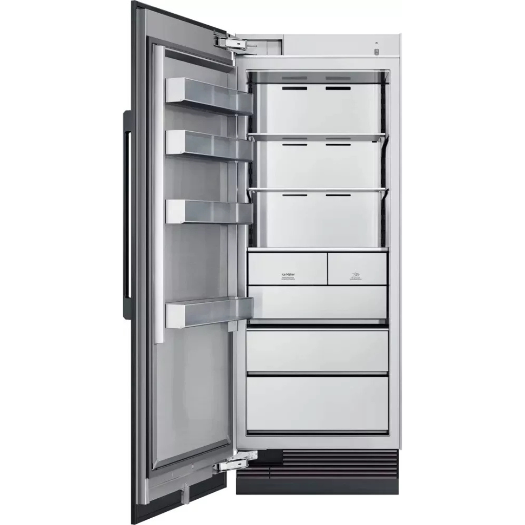 Dacor Contemporary DRZ30980LAP 30 Inch Panel Ready Freezer Column with Push-to-Open™ Door Assist, SteelCool™ Interior, Dual Icemaker, Power Freeze, Tempered Spill-Proof Shelving, ENERGY STAR® and 17.6 cu. ft. Capacity: Left Hinge