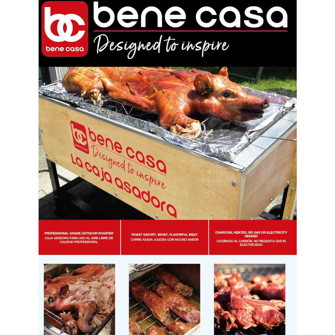 Bene Casa Caja Asadora Roasting Box, 70lb Capacity, Outdoor Roasting Box Portable