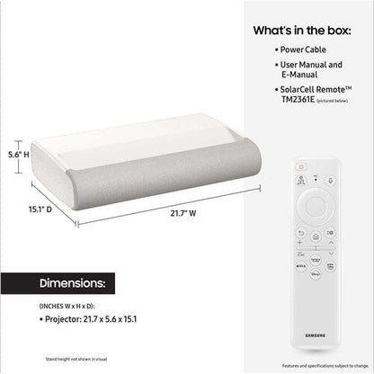 Samsung The Premiere LPU9D 2500-Lumen UHD 4K Ultra Short-Throw Laser Smart Home Theater Projector SP-LPU9DSAXXZA SP-LPU9DS
