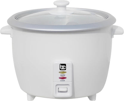 Bene Casa Rice Cooker with glass lid, 10-Cup Dishwasher safe rice cooker with auto cut off, steamer rice maker with keep warm facility. BC-12418