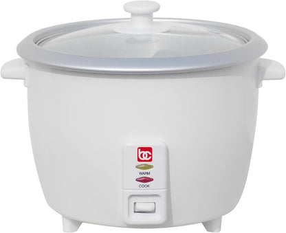 Bene Casa - Rice Cooker with Glass Lid - Includes Nonstick Aluminum Inner Pot and a 12 Hour Keep Warm Feature - Cooks Up to 12 Cups of Rice (6 Cups Uncooked) BC-12416