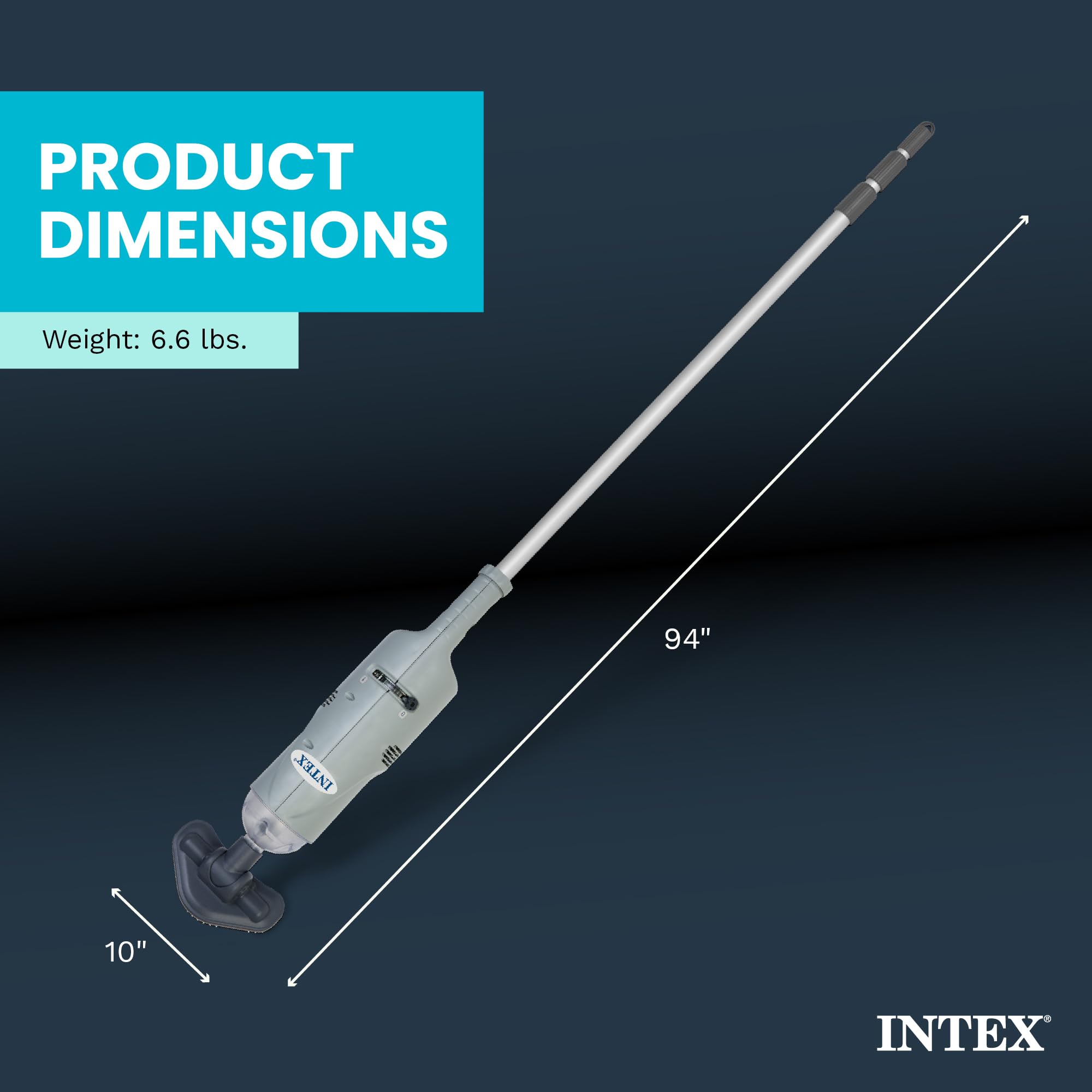 INTEX Rechargeable Handheld Pool Vacuum Cleaner for Pools & Spas