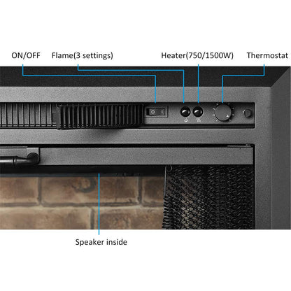 PuraFlame Klaus 33" Electric Fireplace Insert