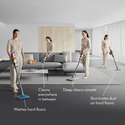 Dyson 473814-01  V15s Detect Submarine Cordless Vacuum with 10 accessories - Yellow/Nickel