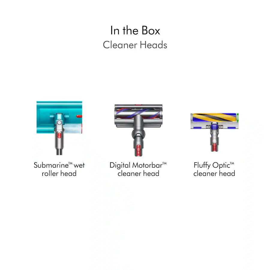 Dyson 473814-01  V15s Detect Submarine Cordless Vacuum with 10 accessories - Yellow/Nickel