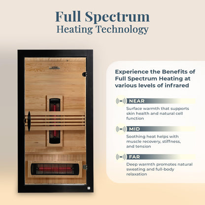 DYNAMIC SAUNAS Santorini Full Spectrum Infrared Sauna w/Red Light Therapy