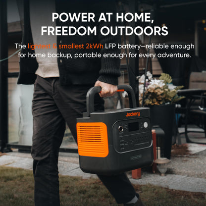 Jackery Explorer 2000 v2 Portable Power Station, 2042Wh, 2200W AC Output