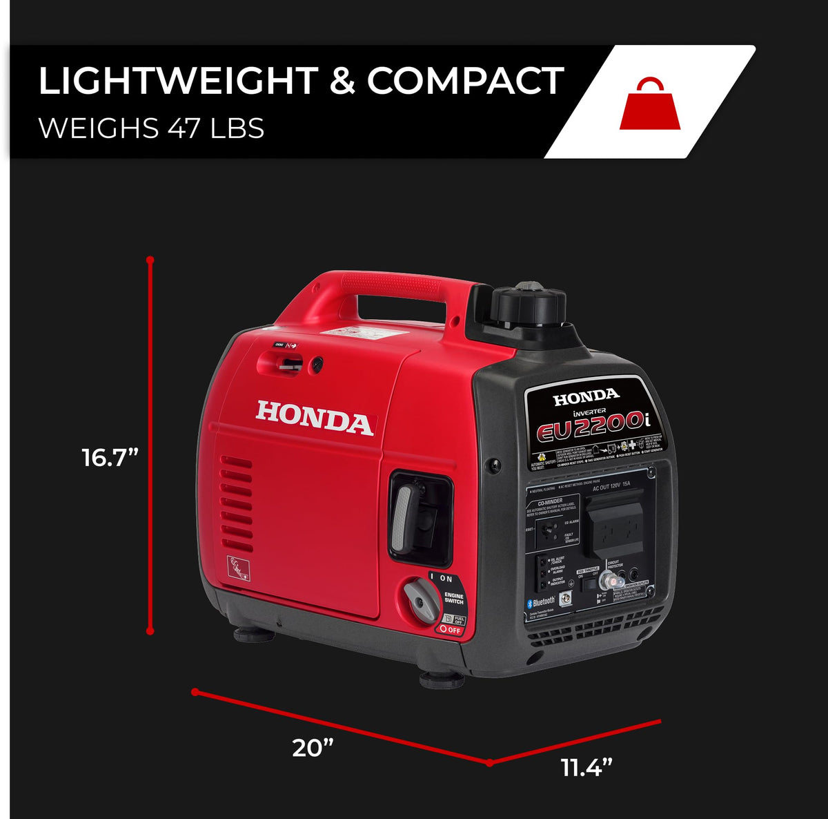 Honda EU2200i 2200 Watt Inverter Generator (EU2200ITAN)