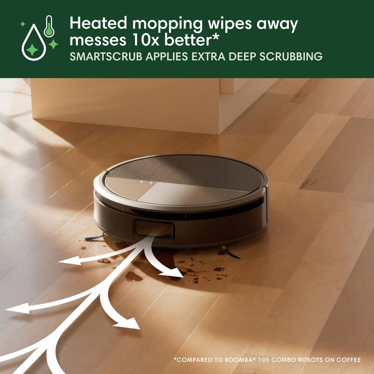 iRobot Roomba 705X Robot Vacuum & Mop Combo, 175x More Suction, Extending Self-Cleaning Roller Mop, Multifunction Dock, 75 Day Self-Emptying, Hot Wash/Dry, AI Obstacle Avoidance, Ideal for Pet Hair