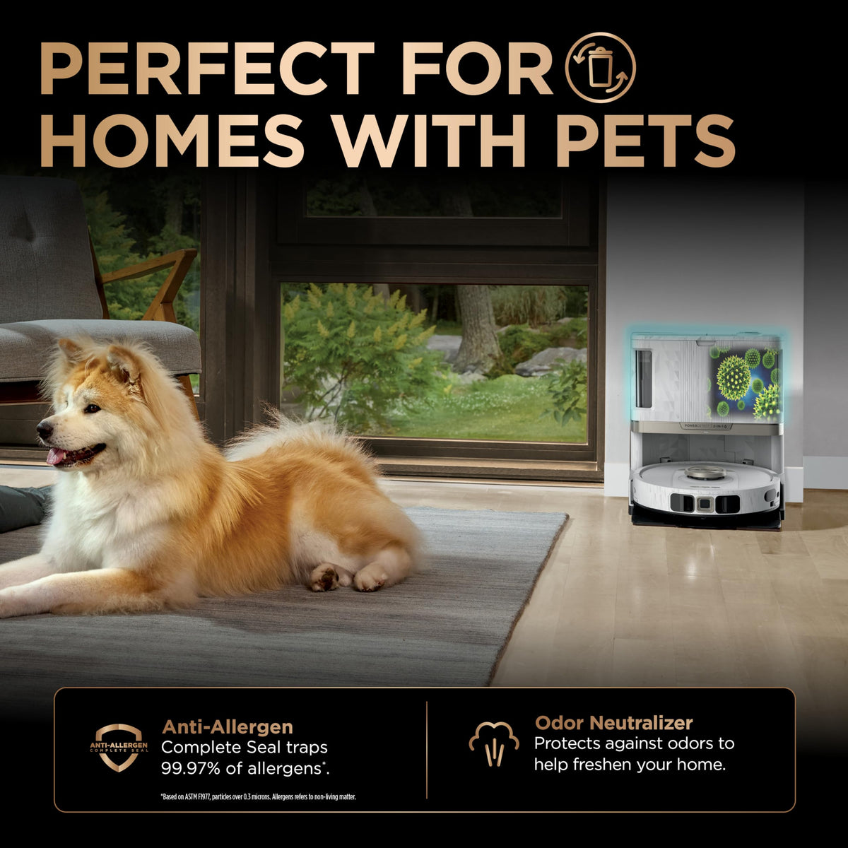 Shark PowerDetect Robot Vacuum & Mop Combo, 60-Day Self-Empty, AV2810ZEWH