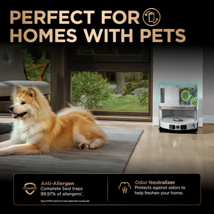 Shark PowerDetect Robot Vacuum & Mop Combo, 60-Day Self-Empty, AV2810ZEWH