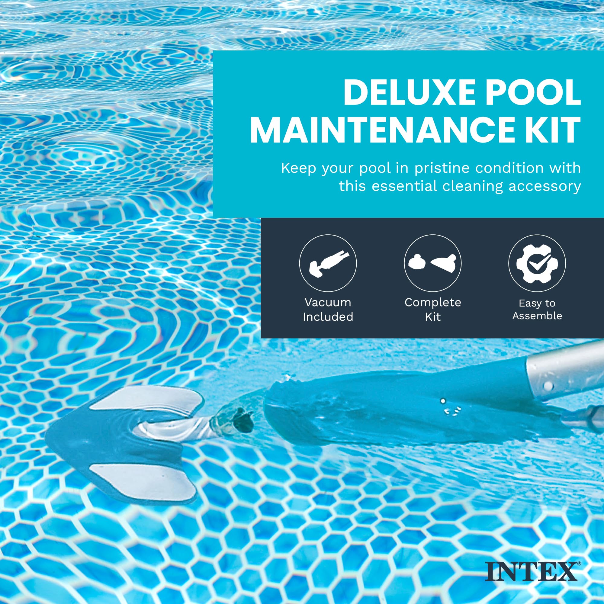 INTEX Deluxe Above Ground Pool Maintenance Kit with Vacuum