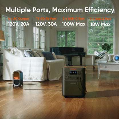 Jackery HomePower 3600 Plus & 2x200W Solar Panels, 3584Wh, 3600W AC Output