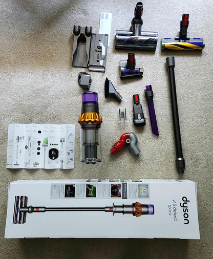 Dyson V15 Detect Total Clean Extra Cordless Vacuum - Yellow/Nickel