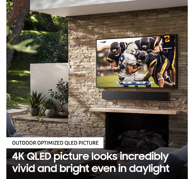 SAMSUNG 75-inch Class QLED 4K LST7T The Terrace Partial Sun Outdoor, Direct Full Array 16x, Quantum HDR 32x, Weatherproof, Wide Viewing Angle Smart TV w/ Alexa Built-in QN75LST7TAFXZA