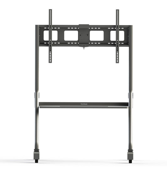 ViewSonic VB-STND-005 Slim Mobile Cart, Supports 400x400mm to 1000x600mm VESA patterns, Lockable 4"