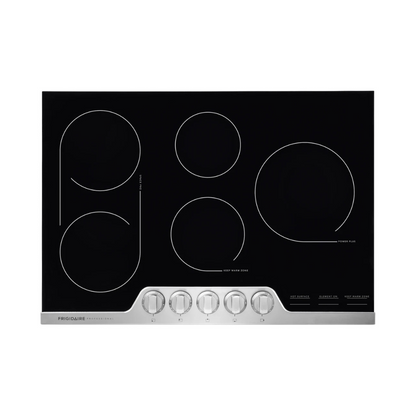 Frigidaire Professional Series FPEC3077RF 30 Inch Electric Cooktop with 5 Elements, Smooth Ceramic Glass Surface, SpacePro™ Bridge Element, PowerPlus® Boil, PrecisionPro Controls™, Indicator Light, Keep Warm Zone, UL/CSA, and ADA Compliant