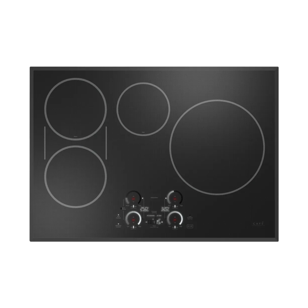 Cafe CHP90301TBB 30 Inch Induction Smart Cooktop with 4 Elements