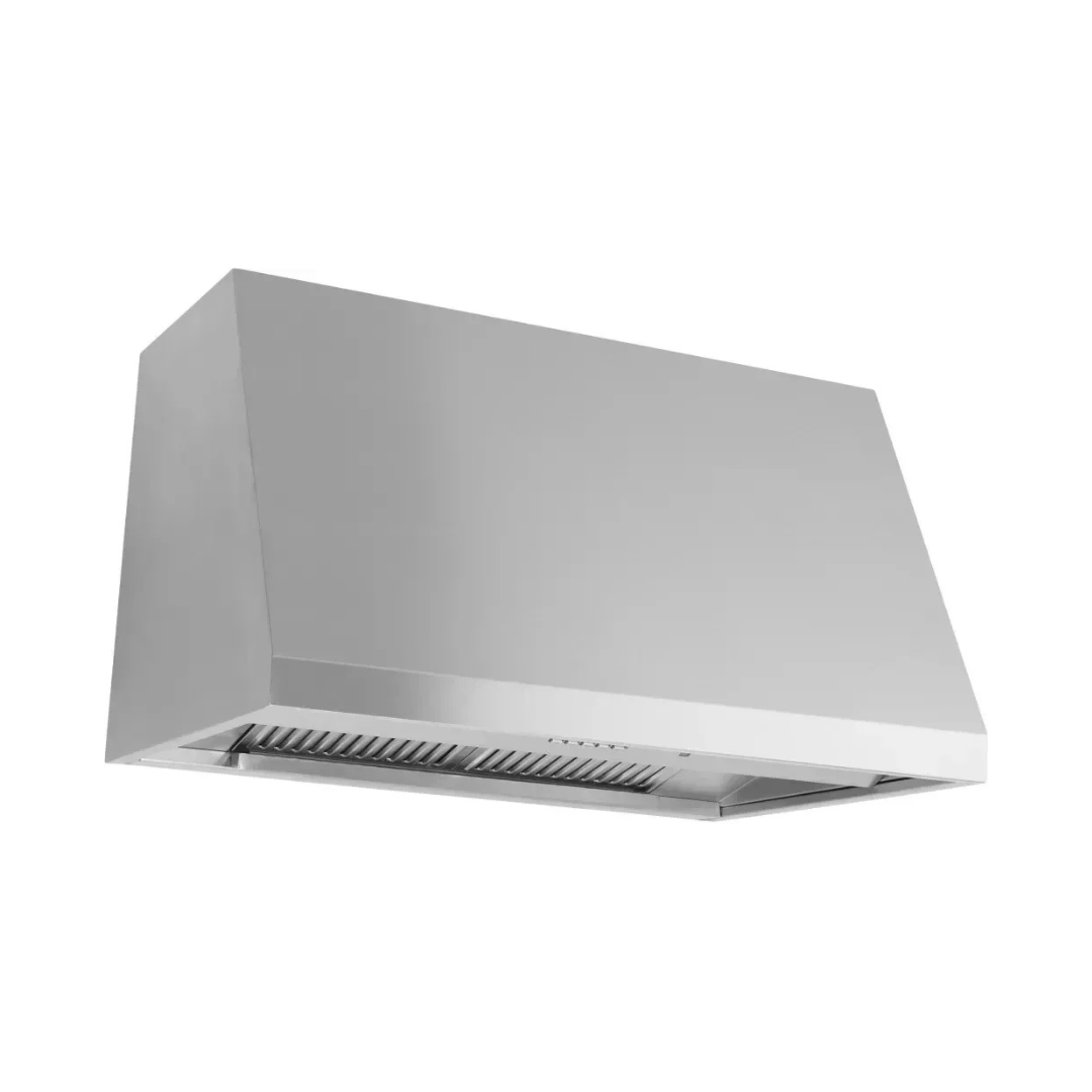 GE UVW93642PSS 36 Inch Commercial Wall Mount Range Hood with 590 CFM Blower, Heat Sensor, Hidden Controls, QuietBoost™, Four-Speed Fan Control, LED Hood Light, Wi-Fi, and ADA Compliant