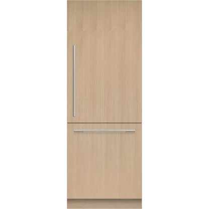 Fisher & Paykel Series 9 RS3084WRU1 30 Inch Integrated Panel Ready Bottom Freezer Refrigerator with Frost Free Freezer, Sabbath Mode, Humidity-Controlled System, Inverter Controlled Compressor, Water Dispenser, Ice Maker: Right Hinge