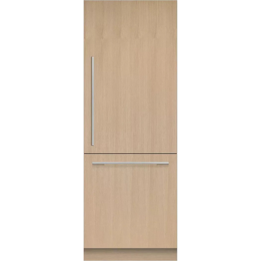 Fisher & Paykel Series 9 RS3084WRU1 30 Inch Integrated Panel Ready Bottom Freezer Refrigerator with Frost Free Freezer, Sabbath Mode, Humidity-Controlled System, Inverter Controlled Compressor, Water Dispenser, Ice Maker: Right Hinge