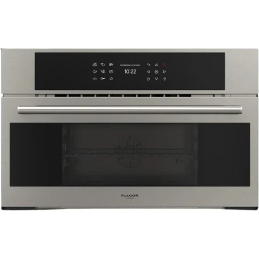 Fulgor Milano 700 Series F7DSCO30S1 30 Inch Single Steam Electric Wall Oven with 1.2 Cu. Ft. Capacity, Steam Self-Cleaning, 12 Cooking Functions, Creactive Touch Control, Cool Touch Door, Interior Lighting, Meat Probe, and Removable Water Tank