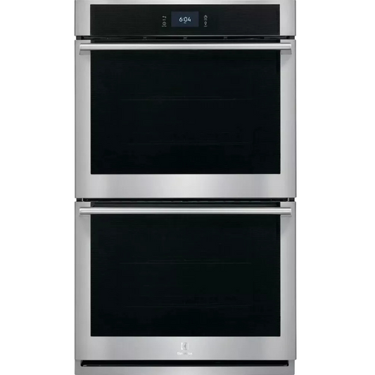 Electrolux ECWD3011AS 30 Inch Electric Double Wall Oven with 10.2 Total Cu. Ft. Oven Capacity, Air Sous Vide, Air Fry, Steam Bake/Roast, Convection Bake, Self Clean+Steam Clean, Delay Start, Glide Rack, Wi-Fi, UL Listed, and Star-K Certified