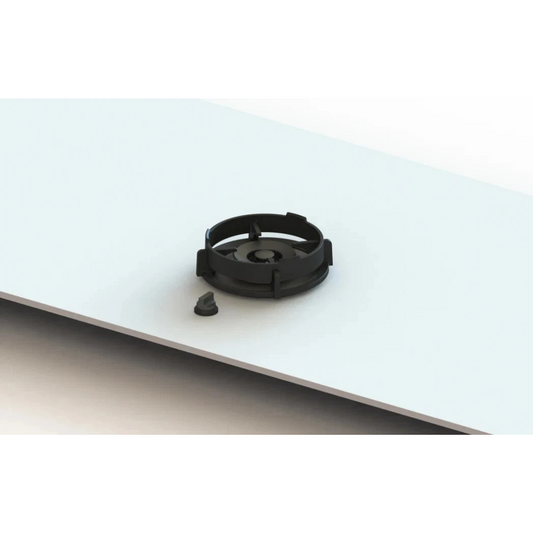 Pitt Cooking Azuma Black Edition AZUMA1BTNG 12 Inch Modular Gas Cooktop with 650-17,000 BTU, Single Burner, Double-Enamel Cast Iron Pan Supports, Controlled Power, Easy-to-Clean Parts, Safety Shut-Off Control: Black / Top Knobs / Natural Gas