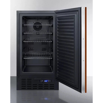 Summit SCFF1842IF 18 Inch Undercounter Freezer with 2.7 cu. ft. Capacity, 4 Wire Shelves, Frost-Free Defrost, Digital Thermostat, and Door Lock: Panel Ready