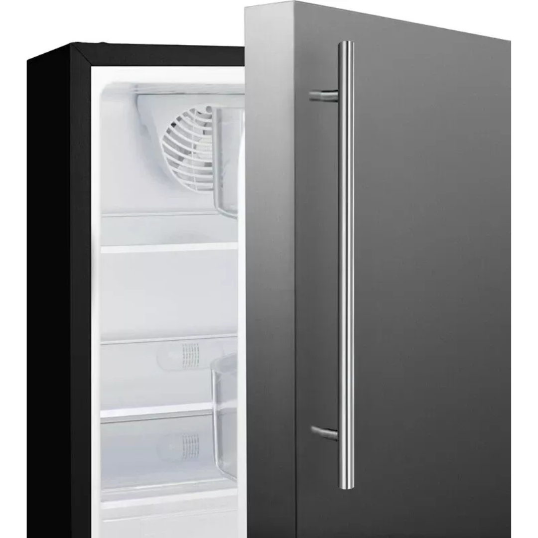Summit ALR47BCSSHV 21 Inch Built-In All-Refrigerator with 3.53 Cu. Ft. Capacity, Adjustable Glass Shelves, Insulated Door, Open Door/Temperature Alarms, Automatic Defrost, and ADA Compliant