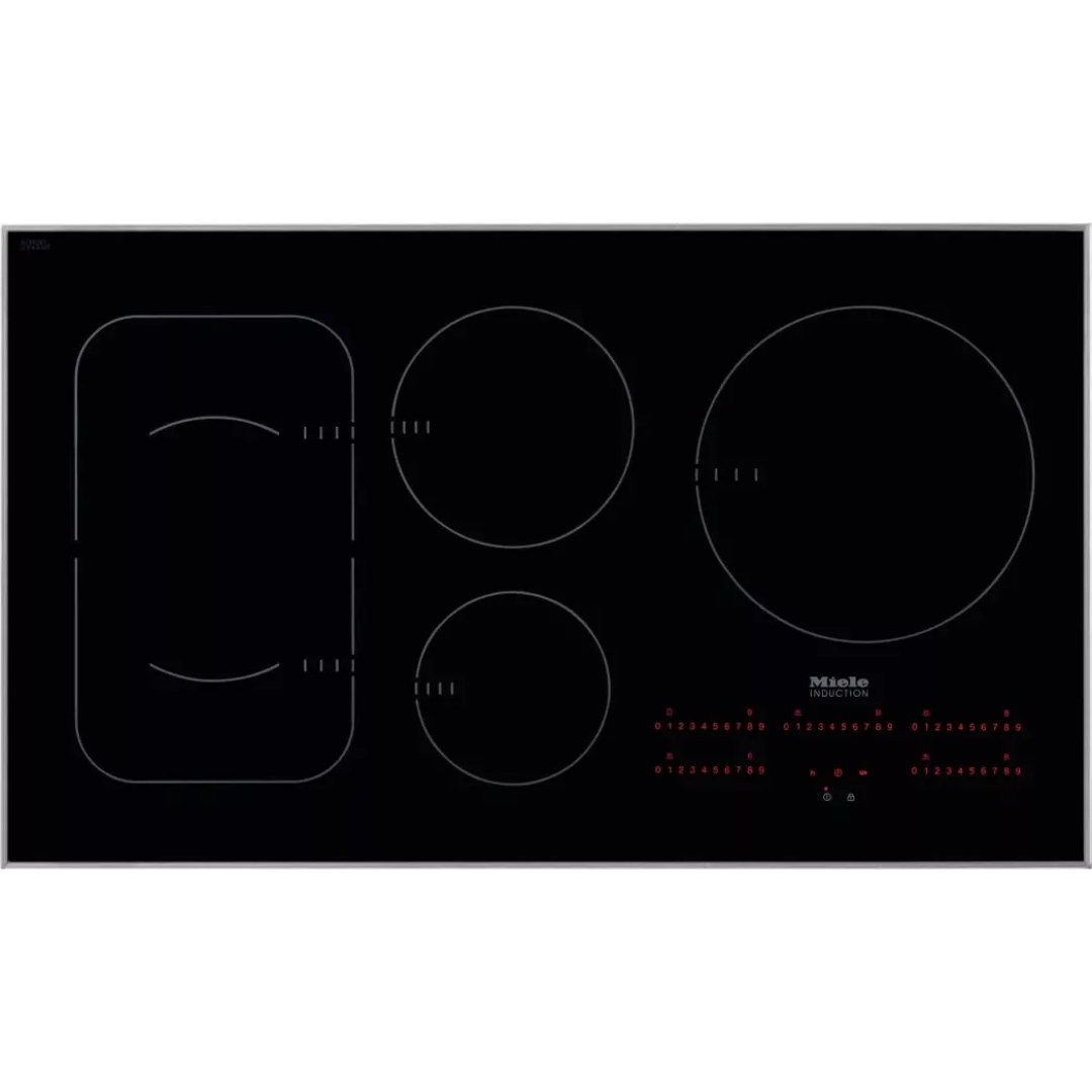 Miele KM6370 36 Inch Framed Induction Cooktop with 5 Cooking Zones, Twin Booster Function, PowerFlex Technology, Con@ctivity 2.0 Cooktop/Hood Communication and Direct Selection Plus Control