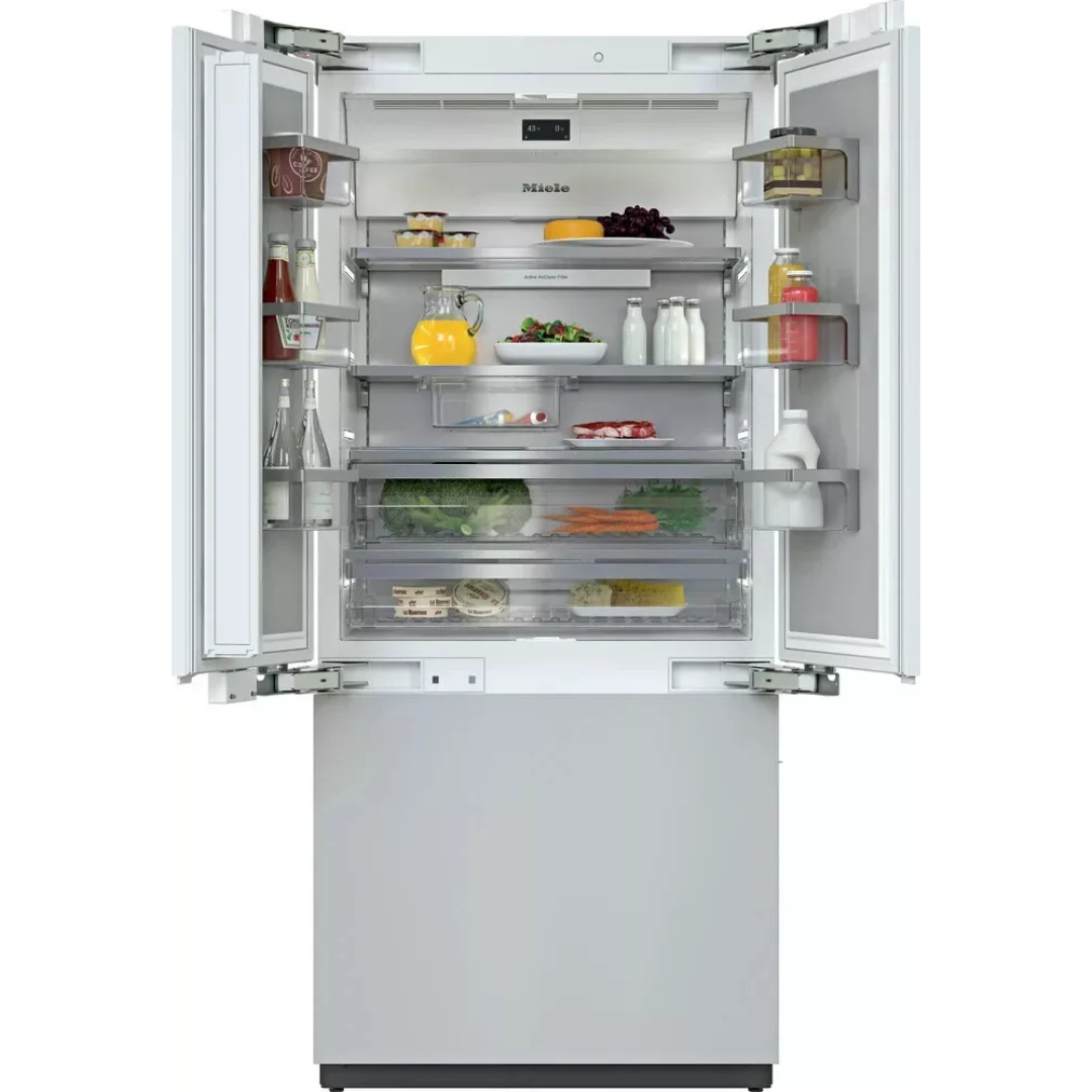 Miele MasterCool Series KF2982VI 36 Inch Smart Built-In French Door Refrigerator with WiFiConn@ct, Push2Open, IceMaker, MasterSensor, MasterFresh, DynaCool, DuplexCool Pro, NoFrost, BrilliantLight: Panel Ready (Panels Sold Separately)