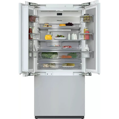 Miele MasterCool Series KF2982VI 36 Inch Smart Built-In French Door Refrigerator with WiFiConn@ct, Push2Open, IceMaker, MasterSensor, MasterFresh, DynaCool, DuplexCool Pro, NoFrost, BrilliantLight: Panel Ready (Panels Sold Separately)