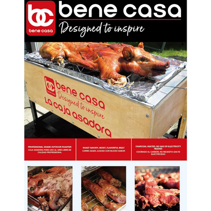 Bene Casa Caja Asadora Roasting Box, 70lb Capacity, Outdoor Roasting Box Portable