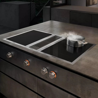 Gaggenau 400 Series VL414712 6 Inch Downdraft Smart Range Hood with Electronic Control, Washable Stainless Steel Filter, 3 Electronically Controlled Power Levels, Airflow-Optimised Interior, and Home Network Integration