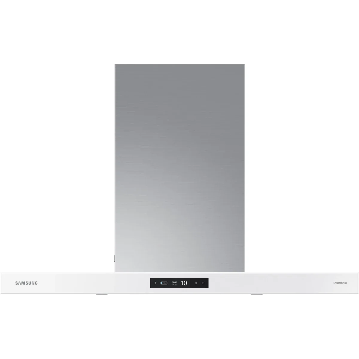 Samsung NK36CB700W12 36 Inch Smart Wall Mount Chimney Range Hood with 630 CFM Fan, 4 Speeds, 50 dBA, Wi-Fi Connectivity, Triple Air Sensor, LED Bar Lighting, Touch Controls, Dishwasher Safe Baffle Filters, and ADA Compliance: Clean White Panel
