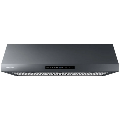 Samsung NK36N7000UG 36 Inch Under Cabinet Smart Range Hood with 4-Speed/390 CFM Blower, Digital Touch Control, LED Lighting, Removable Baffle Filter, Bluetooth®, Wi-Fi Monitoring, and ADA Compliant: Fingerprint Resistant Black Stainless Steel