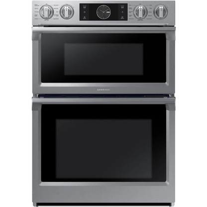 Samsung NQ70M7770DS 30 Inch Smart Combination Electric Wall Oven with Wi-Fi, Dual Convection, Flex Duo, Temperature Probe, 10 Modes, Steam Cook, Speed Cook, 7 cu. ft. Total Capacity, Self-Clean and Sabbath Mode: Stainless Steel