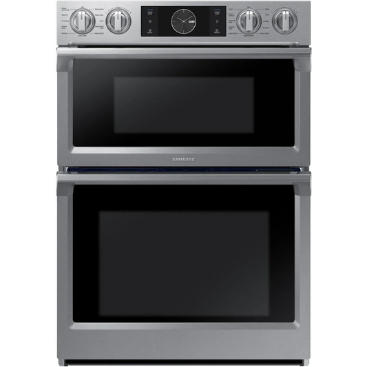 Samsung NQ70M7770DS 30 Inch Smart Combination Electric Wall Oven with Wi-Fi, Dual Convection, Flex Duo, Temperature Probe, 10 Modes, Steam Cook, Speed Cook, 7 cu. ft. Total Capacity, Self-Clean and Sabbath Mode: Stainless Steel