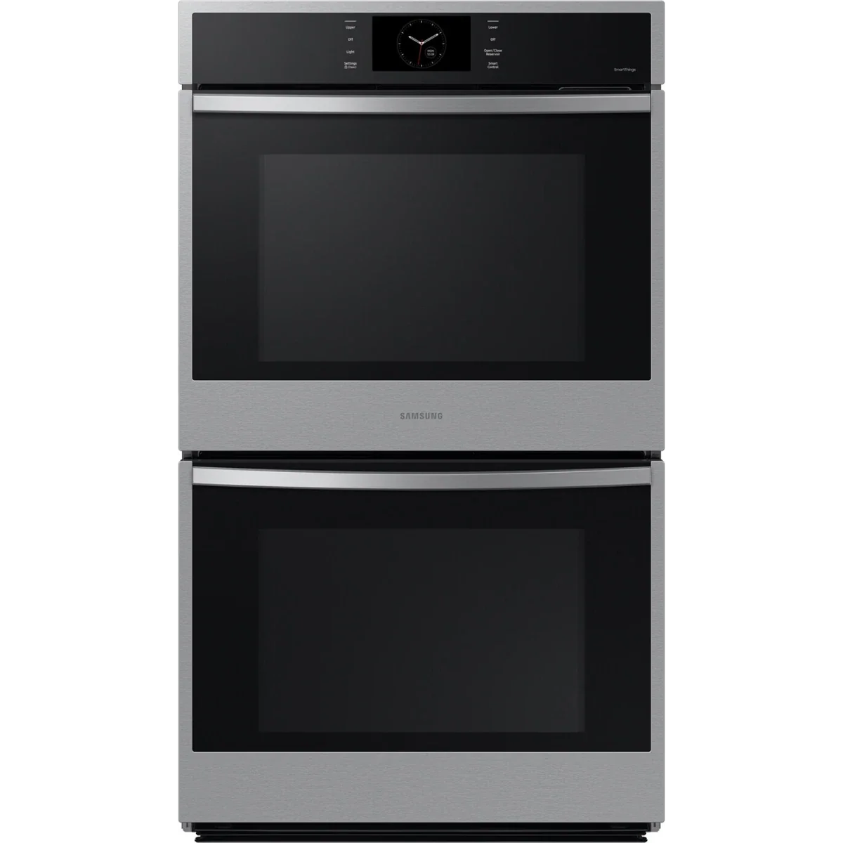 Samsung NV51CG600DSR 30 Inch Double Electric Smart Wall Oven with 10.2 cu. ft. Dual Convection Oven, Self+Steam Clean, Air Fry, Steam Cook, Air Sous Vide, Sabbath, and Gliding Rack: Stainless Steel