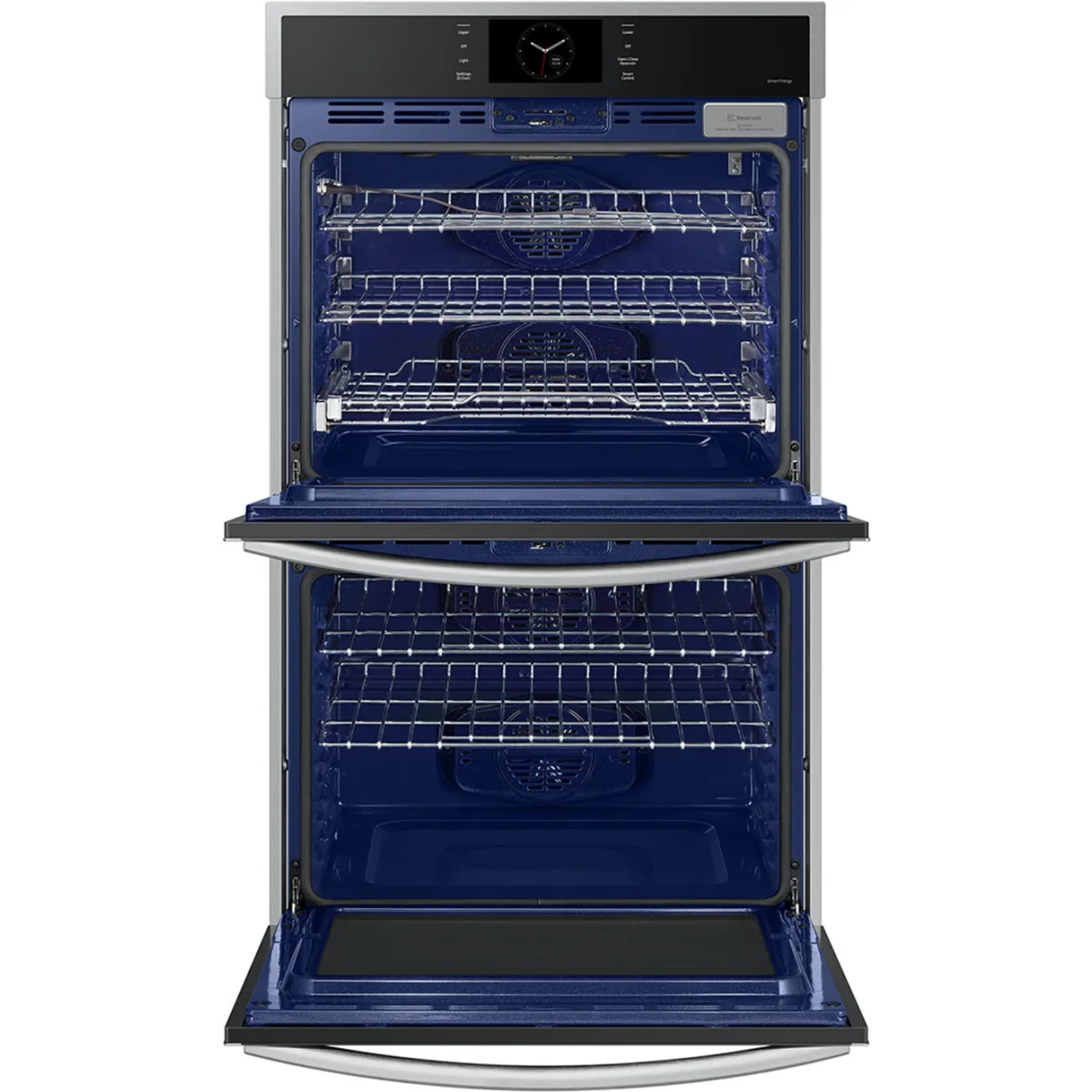 Samsung NV51CG600DSR 30 Inch Double Electric Smart Wall Oven with 10.2 cu. ft. Dual Convection Oven, Self+Steam Clean, Air Fry, Steam Cook, Air Sous Vide, Sabbath, and Gliding Rack: Stainless Steel
