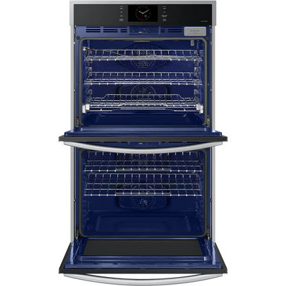 Samsung NV51CG600DSR 30 Inch Double Electric Smart Wall Oven with 10.2 cu. ft. Dual Convection Oven, Self+Steam Clean, Air Fry, Steam Cook, Air Sous Vide, Sabbath, and Gliding Rack: Stainless Steel