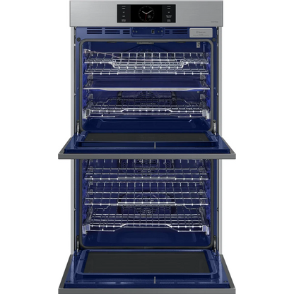 Samsung BESPOKE NV51CG700DSR 30 Inch Smart Electric Double Wall Oven with 10.2 Cu. Ft. Total Capacity, AI Pro Cooking™ Camera, Handle-Free Door Design, Flex Duo, Air Fry, Probe, 7-Inch LCD Display, Steam Cook, Self-Clean and Sabbath Mode: Stainless Steel