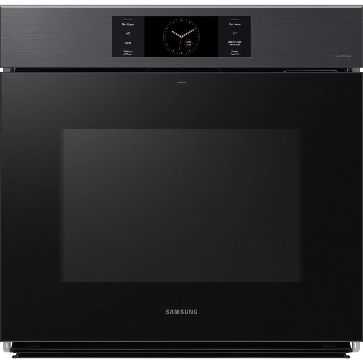 Samsung NV51CG700SMT 30 Inch Single Smart Electric Wall Oven with 5.1 Cu. Ft. Capacity, AI Pro Cooking™ Camera, Handle-Free Door Design, Flex Duo™, Air Fry, Probe, 7-Inch LCD Display, Steam Cook, Self-Clean and Sabbath Mode: Matte Black