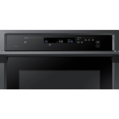 Samsung NV51K6650SG 30 Inch Wall Oven with 5.1 cu. ft. Capacity, Steam Cook, Convection, Rapid Preheat, Electronic Touch Display, Wi-Fi Enabled Temperature Probe and Sabbath Mode: Black Stainless Steel